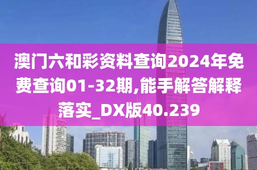 澳门六和彩资料查询2024年免费查询01-32期,能手解答解释落实_DX版40.239