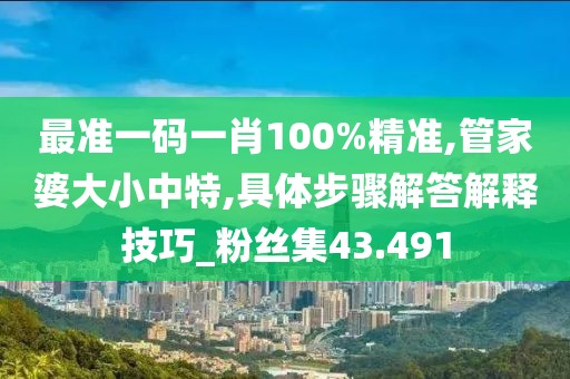 最准一码一肖100%精准,管家婆大小中特,具体步骤解答解释技巧_粉丝集43.491