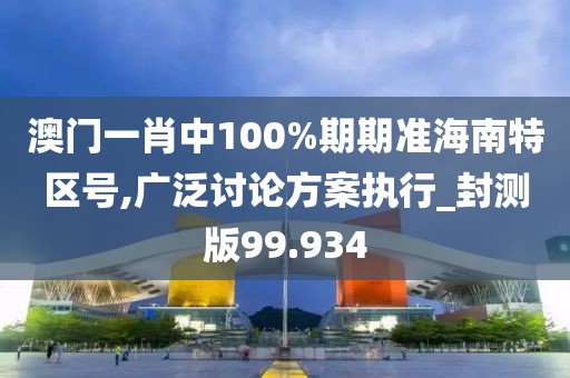 澳门一肖中100%期期准海南特区号,广泛讨论方案执行_封测版99.934