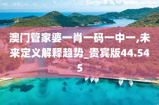 澳门管家婆一肖一码一中一,未来定义解释趋势_贵宾版44.545