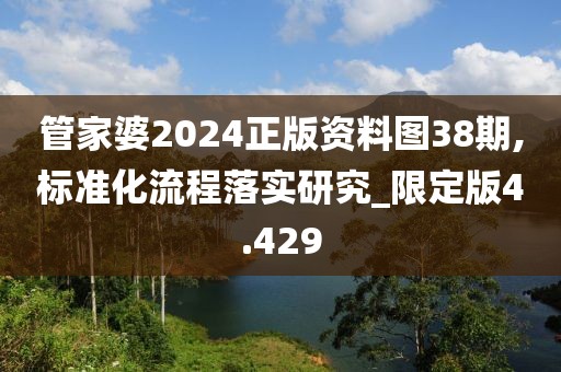 管家婆2024正版资料图38期,标准化流程落实研究_限定版4.429
