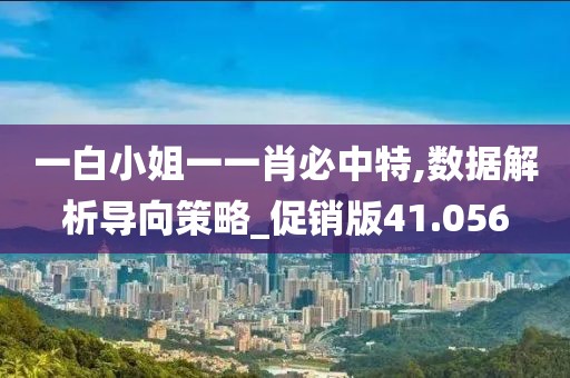 一白小姐一一肖必中特,数据解析导向策略_促销版41.056