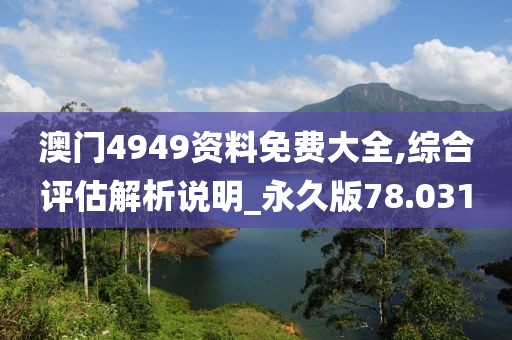 澳门4949资料免费大全,综合评估解析说明_永久版78.031