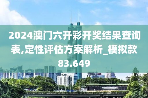 2024澳门六开彩开奖结果查询表,定性评估方案解析_模拟款83.649
