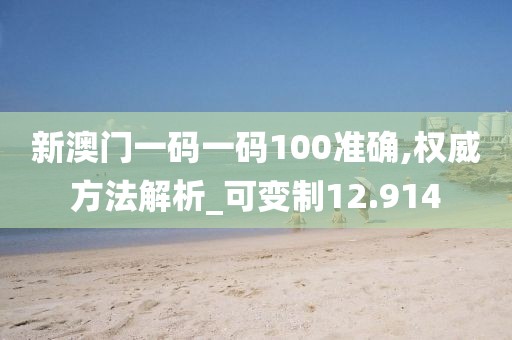 新澳门一码一码100准确,权威方法解析_可变制12.914