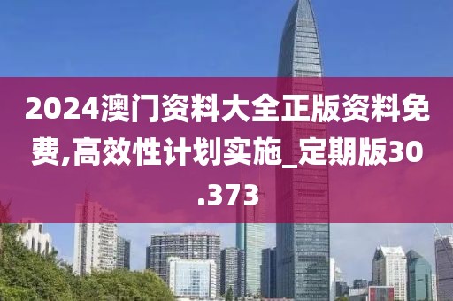 2024澳门资料大全正版资料免费,高效性计划实施_定期版30.373