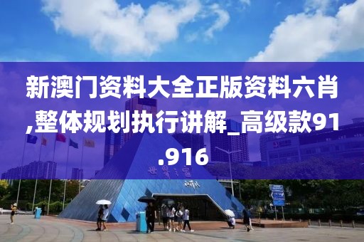 新澳门资料大全正版资料六肖,整体规划执行讲解_高级款91.916