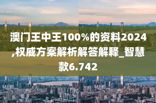 澳门王中王100%的资料2024,权威方案解析解答解释_智慧款6.742