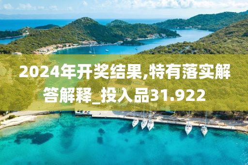 2024年开奖结果,特有落实解答解释_投入品31.922