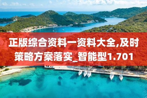 正版综合资料一资料大全,及时策略方案落实_智能型1.701