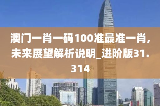 澳门一肖一码100准最准一肖,未来展望解析说明_进阶版31.314