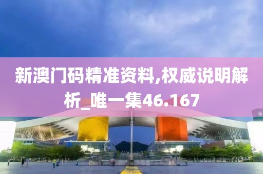 新澳门码精准资料,权威说明解析_唯一集46.167