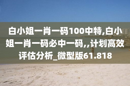 白小姐一肖一码100中特,白小姐一肖一码必中一码,,计划高效评估分析_微型版61.818