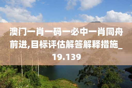 澳门一肖一码一必中一肖同舟前进,目标评估解答解释措施_19.139