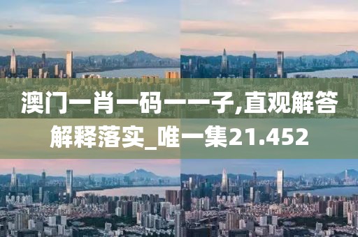 澳门一肖一码一一子,直观解答解释落实_唯一集21.452