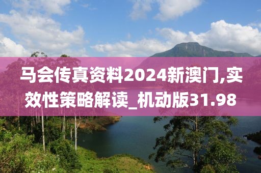 马会传真资料2024新澳门,实效性策略解读_机动版31.98
