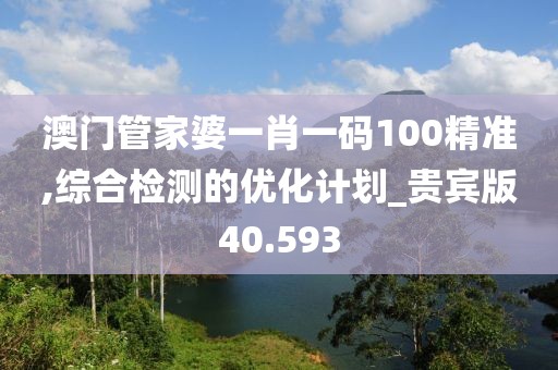 澳门管家婆一肖一码100精准,综合检测的优化计划_贵宾版40.593