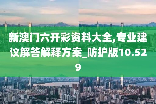 新澳门六开彩资料大全,专业建议解答解释方案_防护版10.529