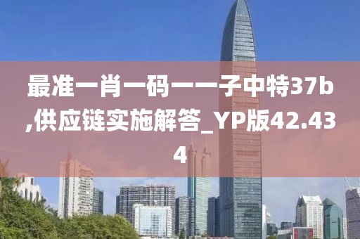 最准一肖一码一一子中特37b,供应链实施解答_YP版42.434