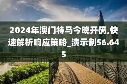 2024年澳门特马今晚开码,快速解析响应策略_演示制56.645