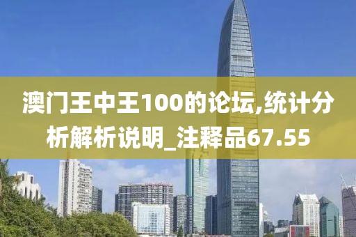 澳门王中王100的论坛,统计分析解析说明_注释品67.55
