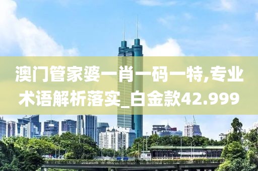 澳门管家婆一肖一码一特,专业术语解析落实_白金款42.999