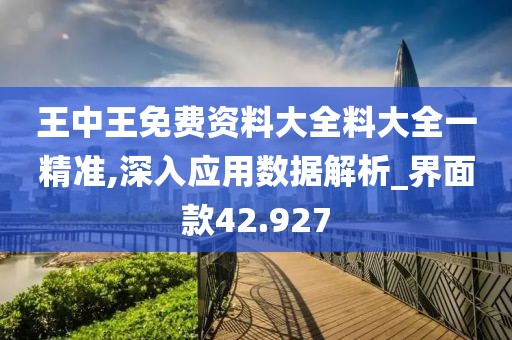 王中王免费资料大全料大全一精准,深入应用数据解析_界面款42.927