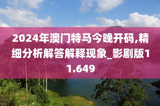 2024年澳门特马今晚开码,精细分析解答解释现象_影剧版11.649