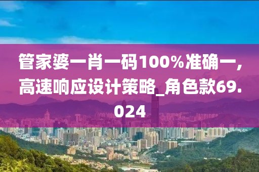 管家婆一肖一码100%准确一,高速响应设计策略_角色款69.024