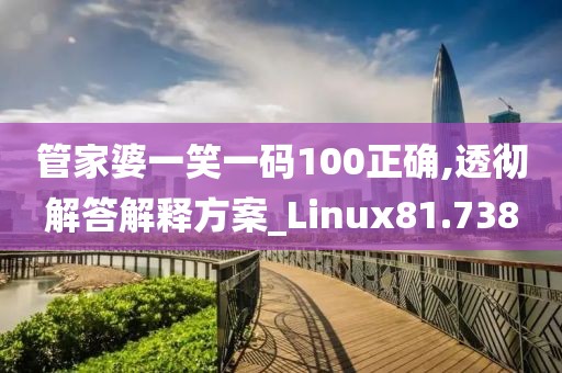 管家婆一笑一码100正确,透彻解答解释方案_Linux81.738