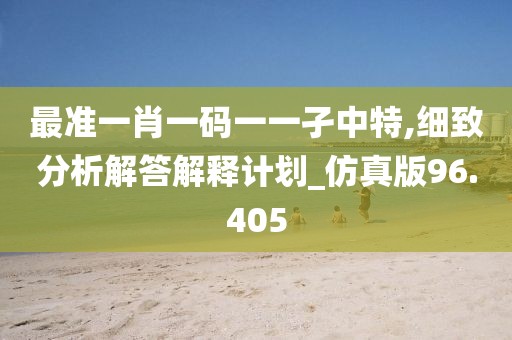 最准一肖一码一一孑中特,细致分析解答解释计划_仿真版96.405