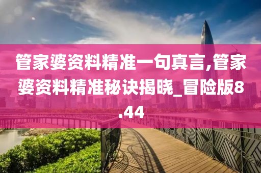 管家婆资料精准一句真言,管家婆资料精准秘诀揭晓_冒险版8.44