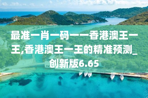 最准一肖一码一一香港澳王一王,香港澳王一王的精准预测_创新版6.65