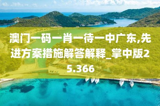 澳门一码一肖一待一中广东,先进方案措施解答解释_掌中版25.366