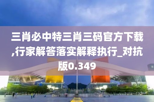三肖必中特三肖三码官方下载,行家解答落实解释执行_对抗版0.349