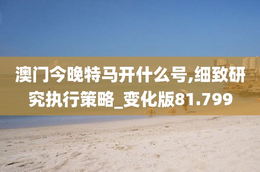 澳门今晚特马开什么号,细致研究执行策略_变化版81.799
