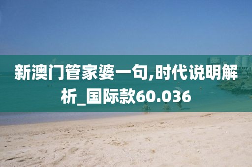 新澳门管家婆一句,时代说明解析_国际款60.036