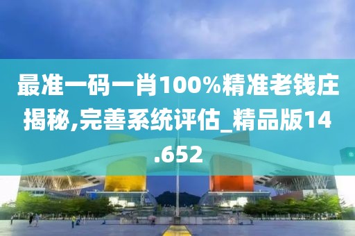 最准一码一肖100%精准老钱庄揭秘,完善系统评估_精品版14.652