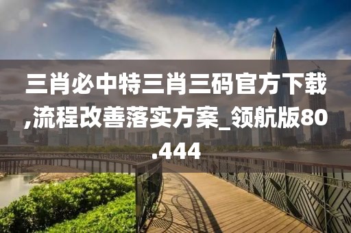 三肖必中特三肖三码官方下载,流程改善落实方案_领航版80.444