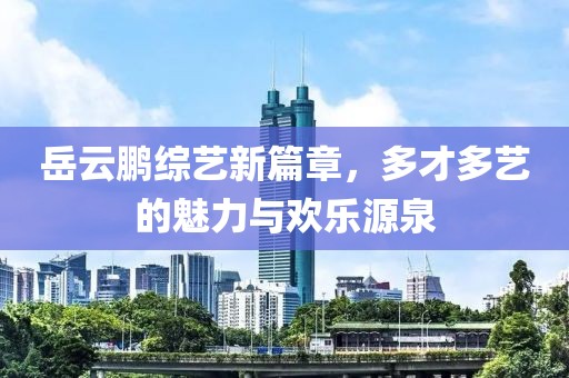 岳云鹏综艺新篇章，多才多艺的魅力与欢乐源泉