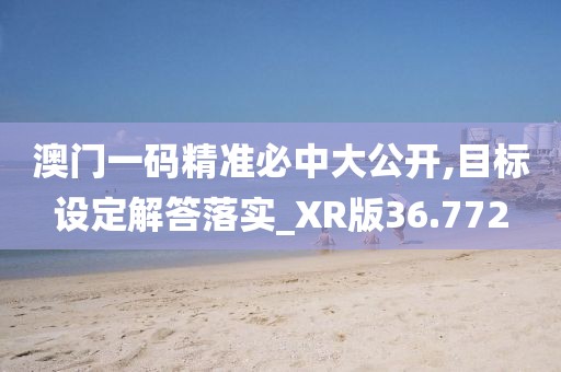 澳门一码精准必中大公开,目标设定解答落实_XR版36.772