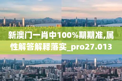 新澳门一肖中100%期期准,属性解答解释落实_pro27.013