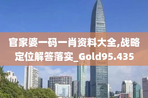 官家婆一码一肖资料大全,战略定位解答落实_Gold95.435