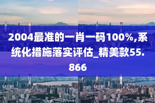 2004最准的一肖一码100%,系统化措施落实评估_精美款55.866