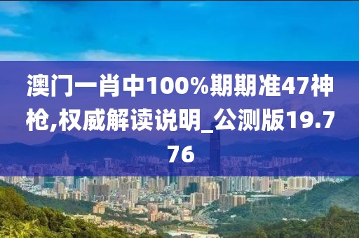 澳门一肖中100%期期准47神枪,权威解读说明_公测版19.776