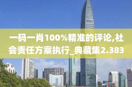一码一肖100%精准的评论,社会责任方案执行_典藏集2.383