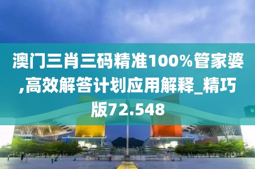 澳门三肖三码精准100%管家婆,高效解答计划应用解释_精巧版72.548