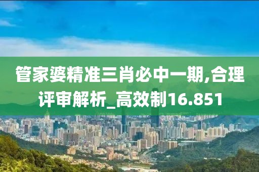 管家婆精准三肖必中一期,合理评审解析_高效制16.851