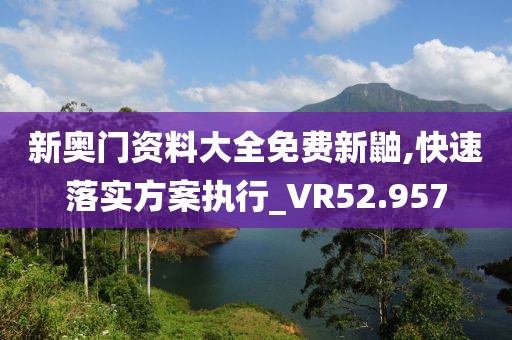 新奥门资料大全免费新鼬,快速落实方案执行_VR52.957