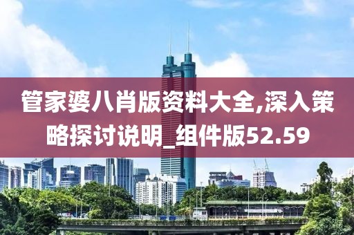 管家婆八肖版资料大全,深入策略探讨说明_组件版52.59